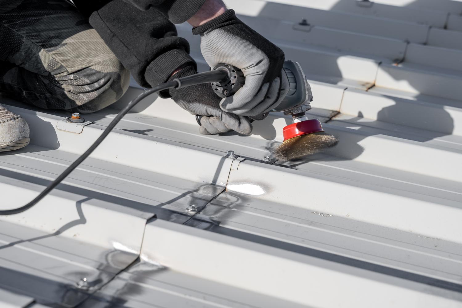 Roof shingles replaced by metal roof repair in Chesterfield, MO