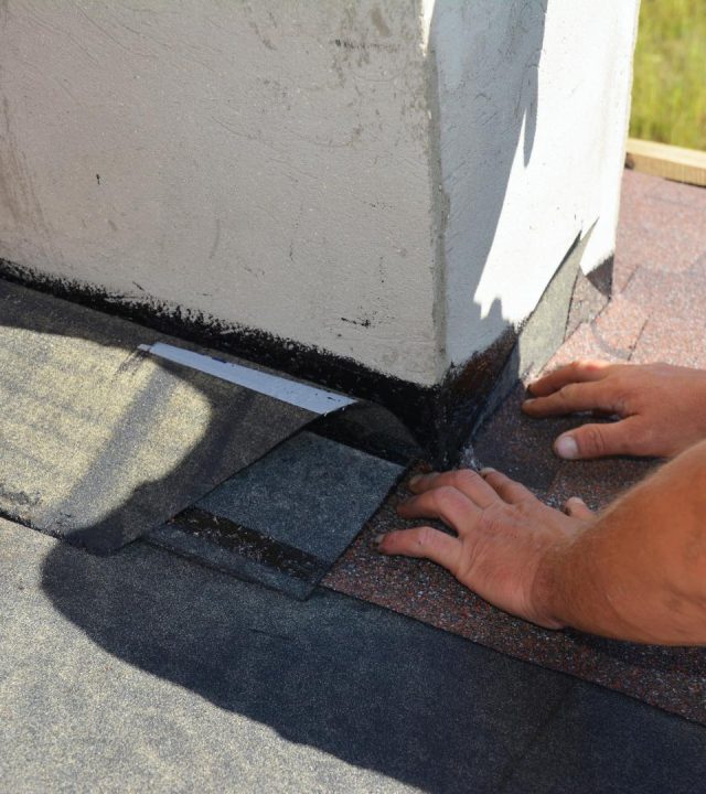 Repairs underway by commercial roofing near me in Chesterfield, MO