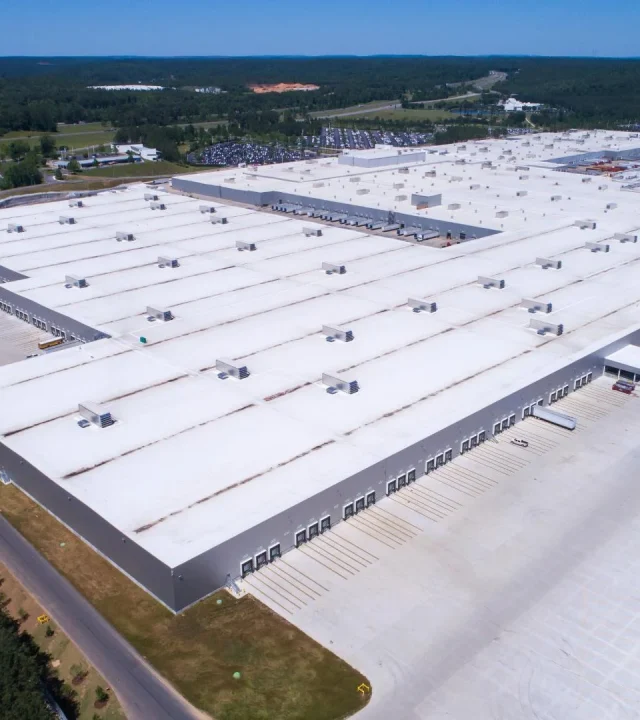 TPO flat roof system installed on a commercial property in Chesterfield MO